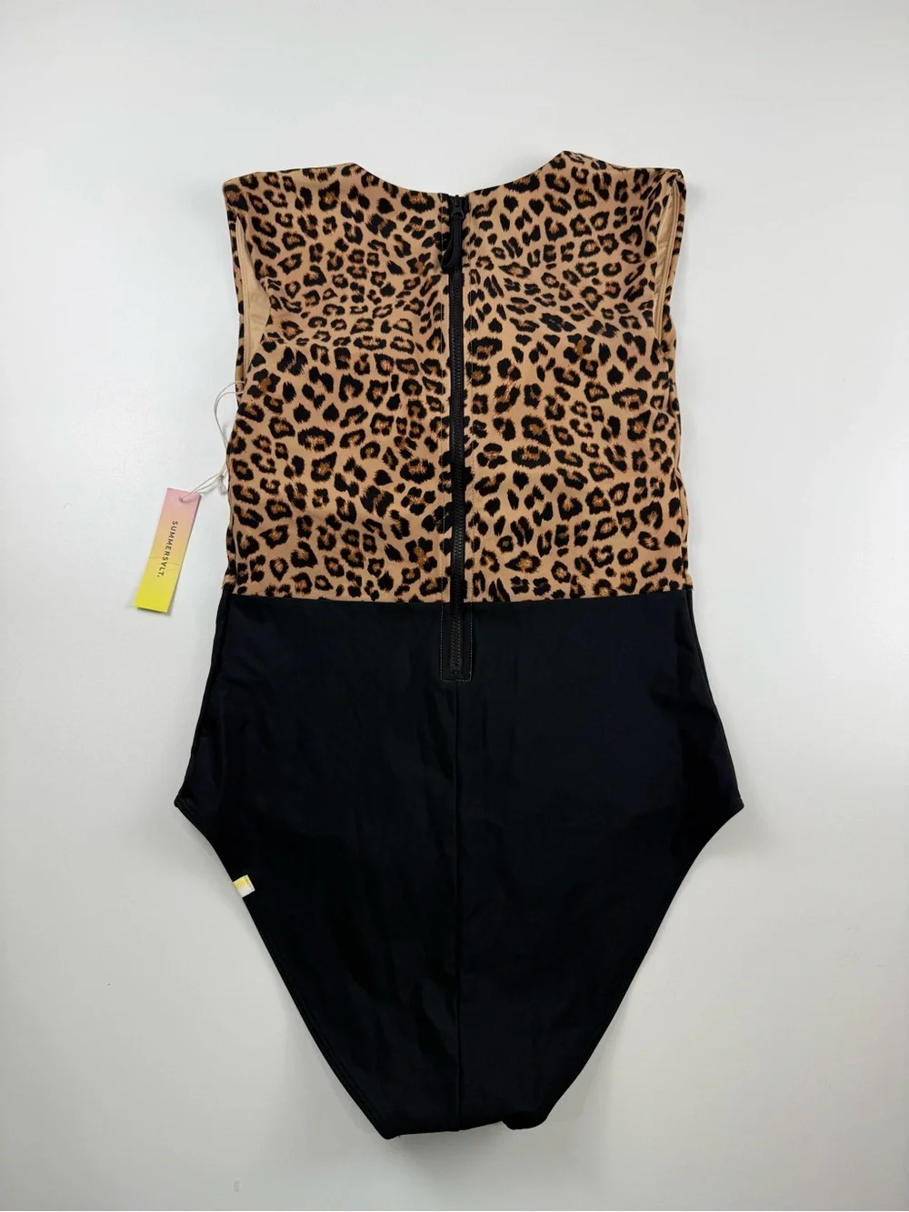 Summersalt Swimsuit The Surf Sea Leopard Black One Piece Size 10 NWT